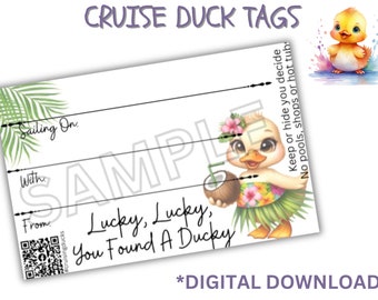 Hula cruise duck tag