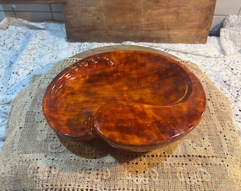 Retro 1970 Handmade Ceramic Ashtray