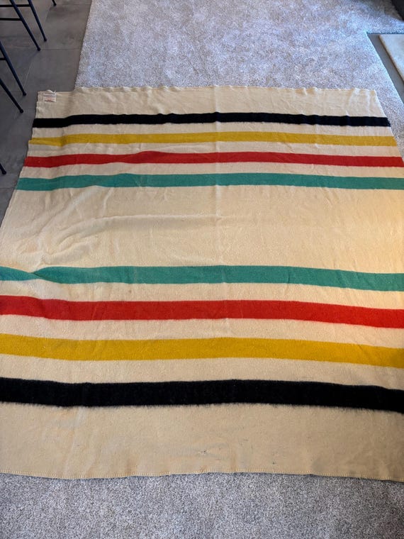 Winternite Golden Dawn woolblanket ビンテージ Vintage Wool Cabin Blanket Golden Dawn Wool Throw Hudson Bay