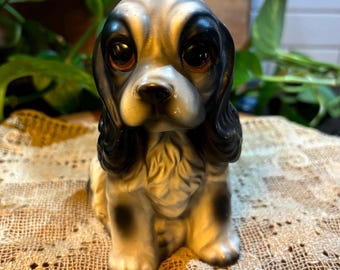 ビンテージNorleans製 Big eye Dog置物 陶器 犬 フィギュリン Vintage Norleans Ceramic Man With Dog Figurine 8 1/2