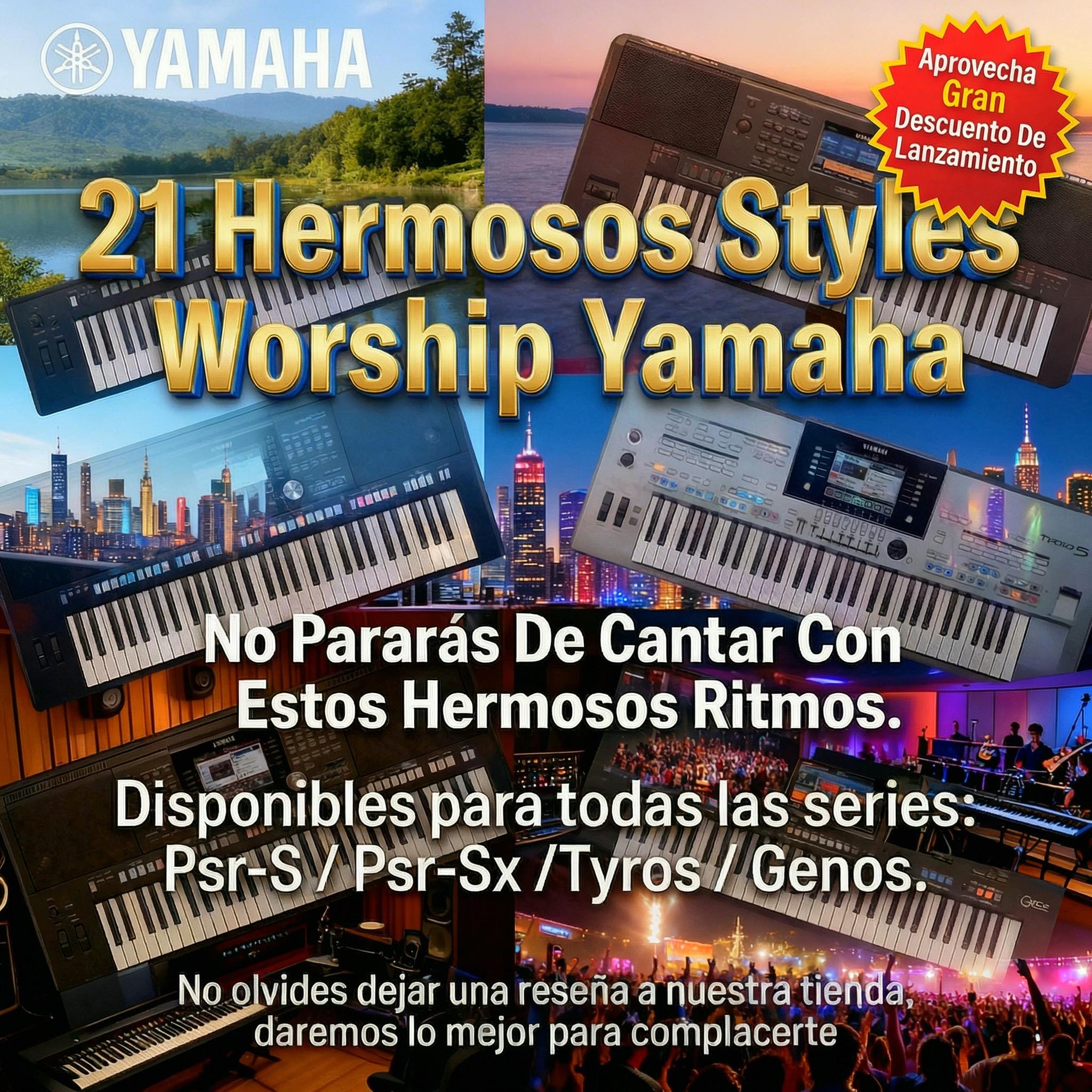 Religious Keyboard Yamaha Keyboard Worship Styles Pack, 21 Christian Rhythms (PSR-S/SX ...