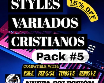 Yamaha Keyboard Christian Rhythms, Worship Music. Pack #5 NUEVA COLECCIÓN (Digital Download).STY