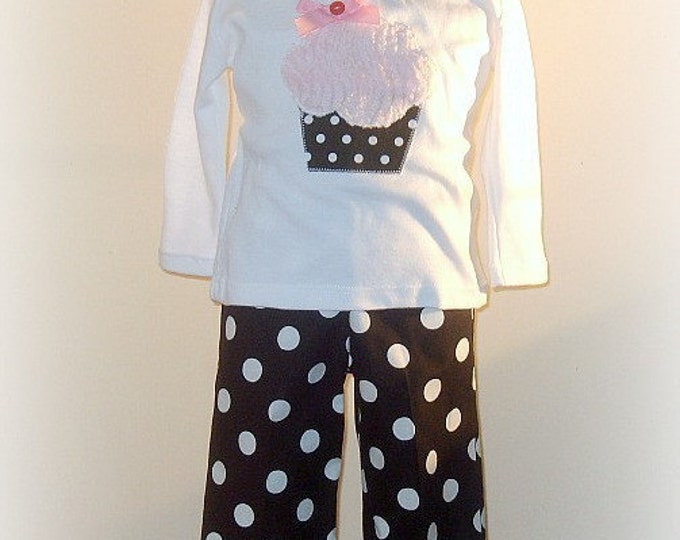 New Custom Boutique Chenille Cupcake Pant Set 1218 Mos, 1824 Mos, 2T