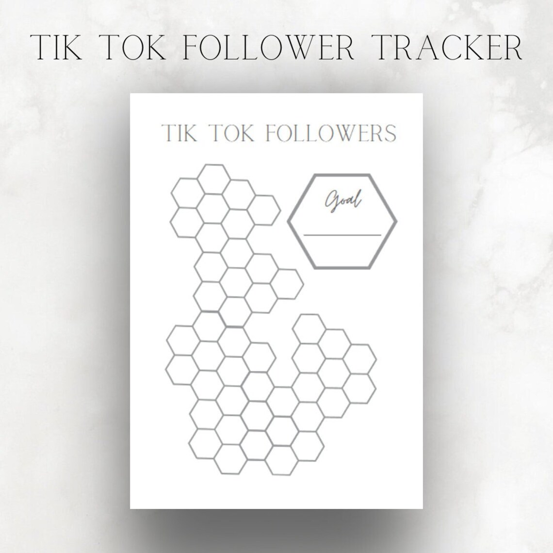 Tik Tok Followers Tracker for A5 Binder Social Media Follower Tracker