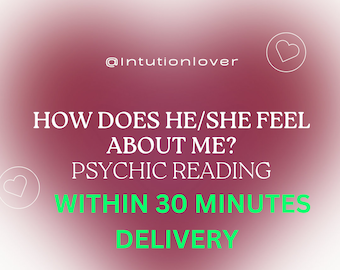 how does he / she feel about me? psychic reading 30 minutes fast delivery what does he think of me 100% accuracy