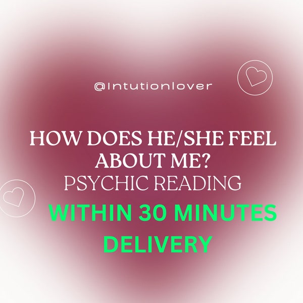 how does he / she feel about me? psychic reading 30 minutes fast delivery what does he think of me 100% accuracy