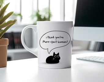 11oz Cat Coffee Mug, Cute Cat Face Cup, Cat Lover Gift, Animal Lover Mug, Meow Tea Cup, Unique Pet Gift, Cat mom, Cat dad, Cat lover, Meow