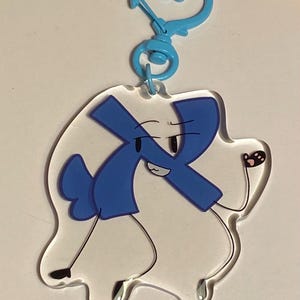 Animated Inanimate Battle Alef 2.5 inch acrylic charm keychain object shows