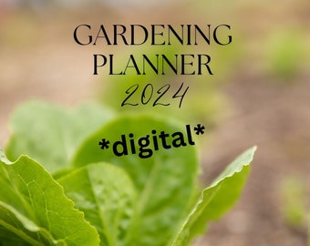 Digital Garden Planner 2024, Digital Planner, Garden Planner Printable, Garden Journal