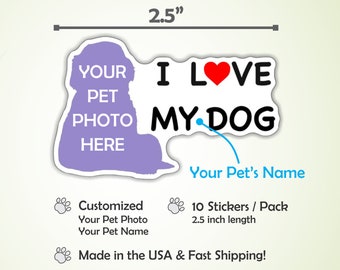 Custom Pet Photo Sticker – Waterproof Vinyl Decal