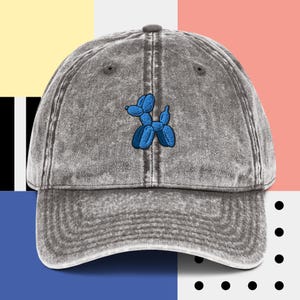 Balloon Animal Embroidered Hat, Vintage Style Dad Hat Casual Hat for Outdoors, Gift for Hat Lover, Animal Embroidered Hat