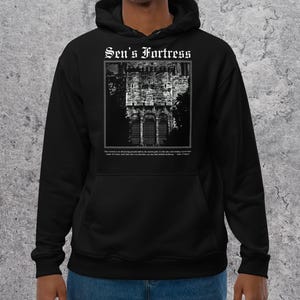 Sen&#39;s Fortress - Dark Souls Inspired Black Hoodie - Large Design