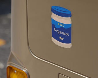 Veganaise Jar Sticker: Waterproof Vegan Foodie Decal