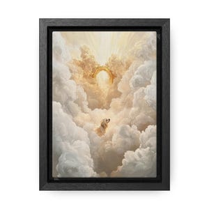 Rainbow Bridge Dog Canvas Print: Angel Pet Memorial Art