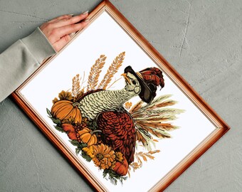 Thanksgiving Turkey PNG, Fall Sublimation Design, Friendsgiving (Digital Download)