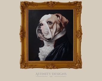 Renaissance Bulldog Portrait: Funny Royal Pet Art (Digital Download)