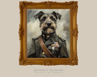 Portret sznaucera renesansowego: sztuka psów wojskowych (pobranie cyfrowe)