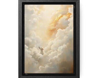 Angel Dog Canvas Print: Pet Memorial Art, Loss Gift