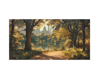 Central Park Summer Landscape Print – Oil Painting Style NYC Wall Art