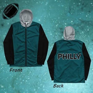 eagles superbowl football men’s windbreaker