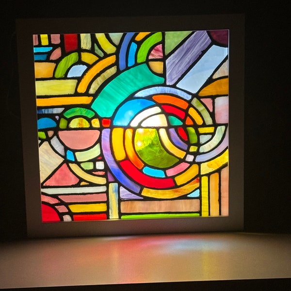 Stained glass light box.