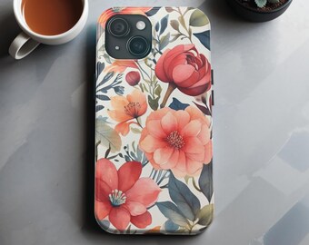 Watercolor Flower iPhone Case 15 14 13 12 11 10 8 7 X XR XS Plus Pro Max Mini SE Samsung Galaxy S23 S22 S20 Ultra Google Pixel 8 7 6