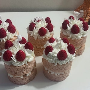 Strawberry cake candles
