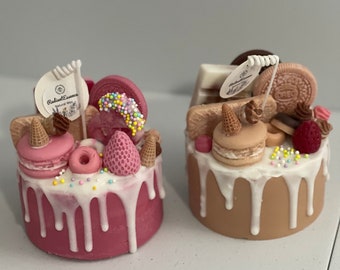 Handmade Soy Wax Cake Candle: Dessert Scented