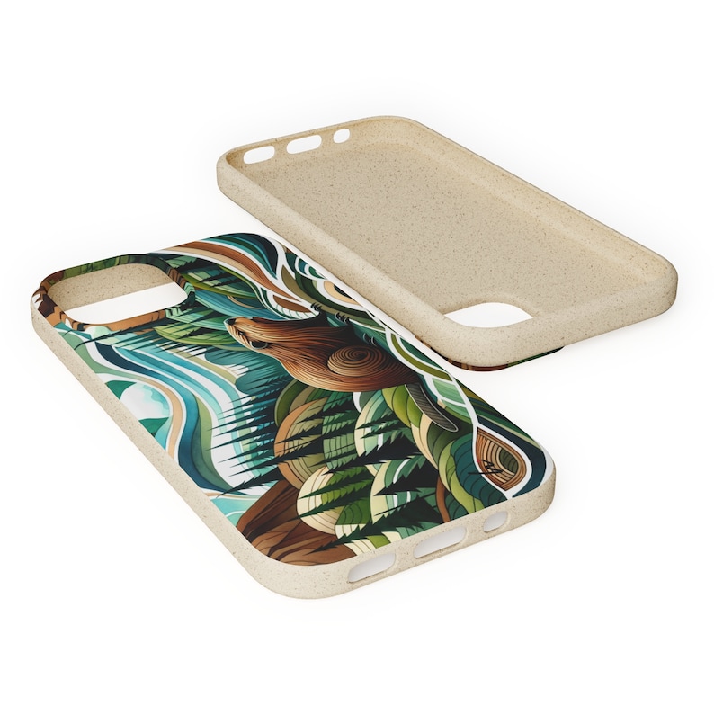 Canadian Cute Beaver Biodegradable Phone Case Gift Packaging Option ... - Biodegradable Phone Case Examples