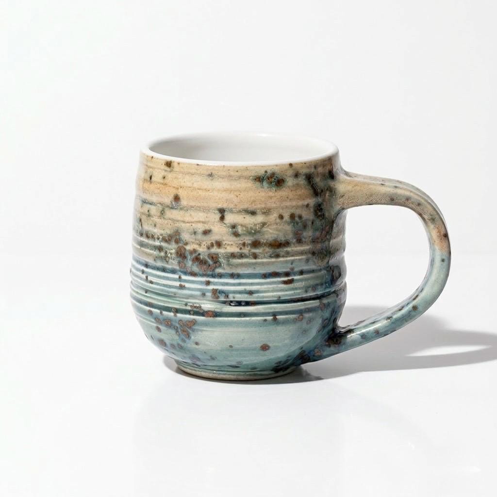 tazza con motivo di agnellino con occhi grandi, personalizzabile
