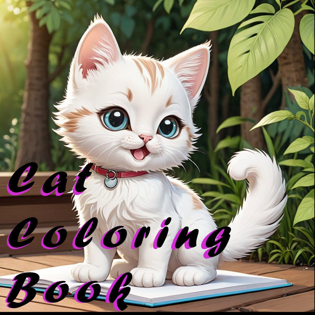 Kitty Color Book Kitten Coloring Book, 41 Pages to Color - Etsy