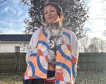 handmade vintage quilted vest