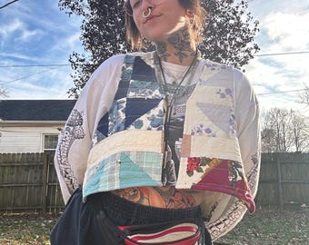 handmade vintage quilted vest