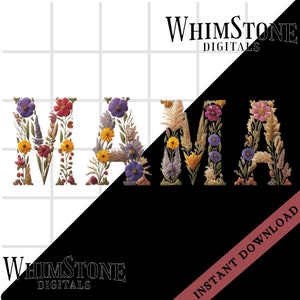 Boho geperste bloem Mama PNG, Boho Mama dtf, Mama Flower sublimatie, Moederdag afbeelding, Mama clipart, commercieel gebruik, digitale download
