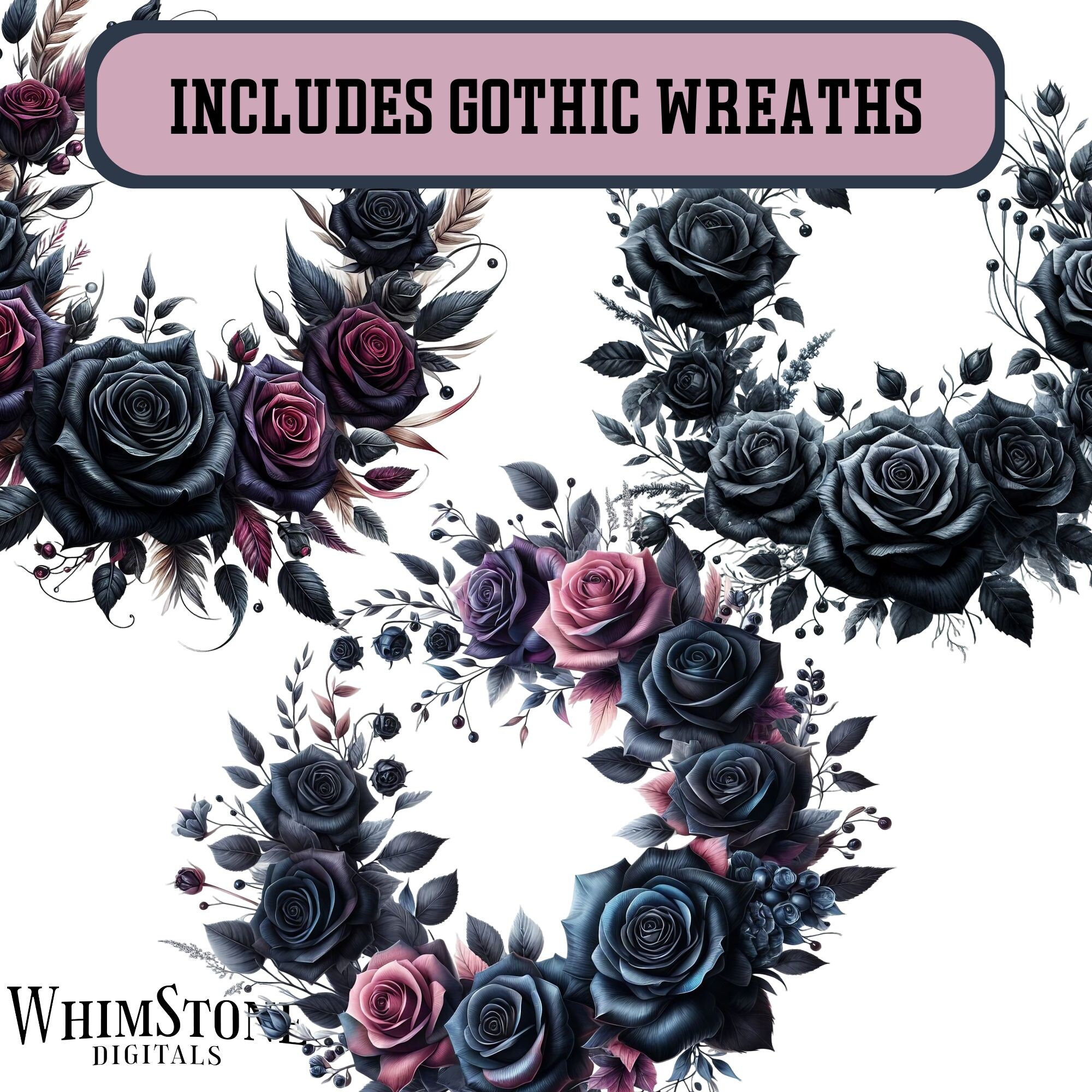 Floral Wreath Clipart Bundle, Botanical Flower Wreaths Pngs, Holiday ...
