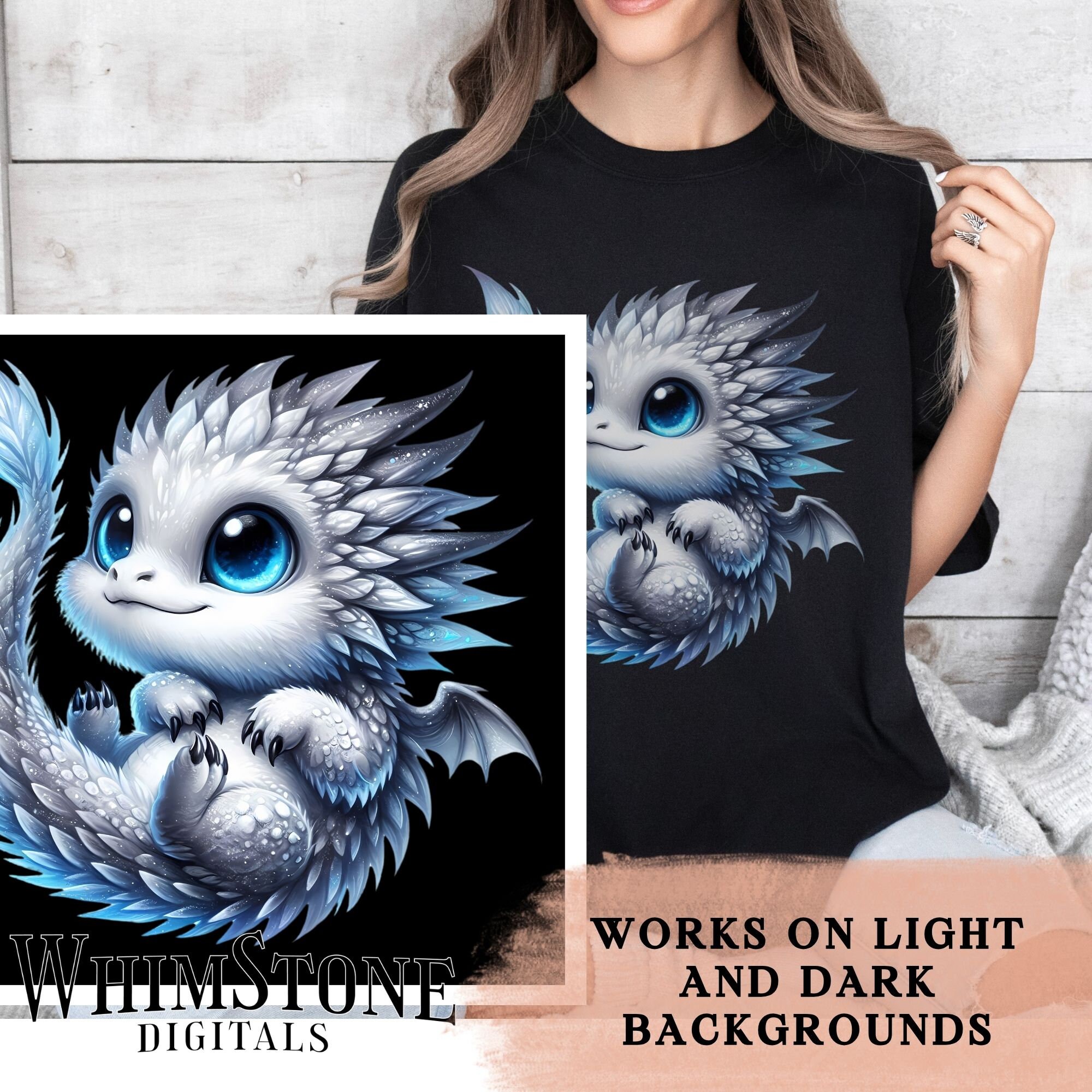 Cute Dragon Clipart Bundle, Adorable Baby Dragons PNG Bundle, Leafy ...