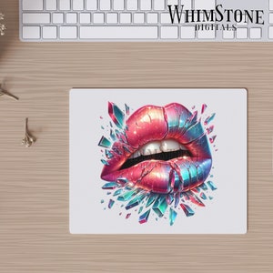 Shattered Lips PNG Kiss Lips Dtf Design Lips Clipart Broken Lips
