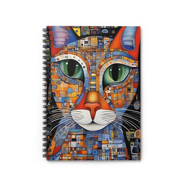 Cuaderno de espiral - Gato Hundertwasser