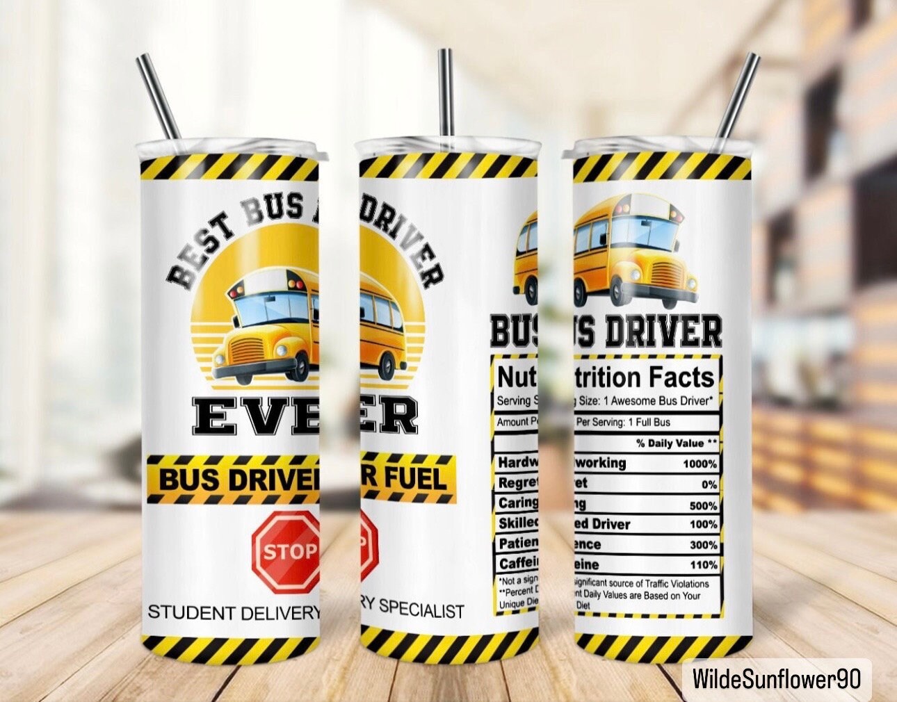 School Bus Driver Fuel Tumbler Wrap - Etsy