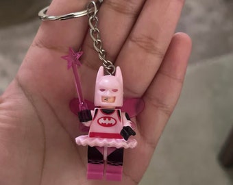 Fairy B-Man Figure Keychain, Superhero Figurine Keychain, Personalized Backpack Accessory, Gifts For Him, Keychain Accessories