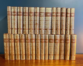 27 Bände Set Charles Dickens Hardcover Bücher, G E Fabbri, Sammlerstück Romane, Bücherregal Dekor