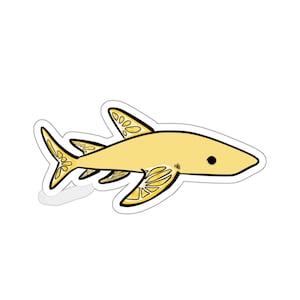 Lemon Shark Kiss-Cut Stickers Shark Sticker Lemon Shark Sticker Lemon Sticker Citrus Sticker Whale Shark Sticker