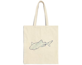 Whale Shark Cotton Canvas Tote Bag Whale Shark Tote Whale Shark Bag Shark Tote Shark Bag Whale Tote Whale Bag