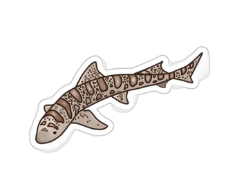 Naklejki Leopard Shark Kiss-Cut Naklejka z rekinem Naklejka z rekinem lamparciem Naklejka z rekinem Naklejka z rekinem wielorybim Naklejka z uroczym rekinem