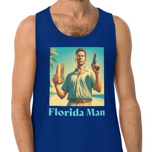 Camiseta sin mangas para hombre con hombre de Florida con bocadillo de pub
