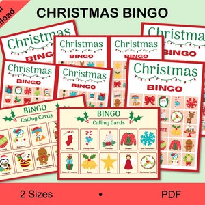 Christmas Bingo Game, Christmas Games, Christmas Bingo, Party Games, Bingo Game, Christmas Card Game, 30 Card Bingo, Festive Bingo Games