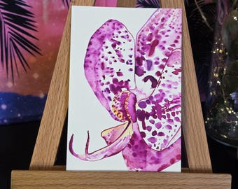 蘭の絵画 - オリジナルの水彩画からのプリント、「蘭」、植物、水彩画