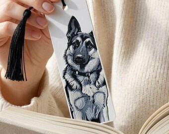 German Shepherd Bookmark: 3D Layered GSD Mom Gift & Keepsake