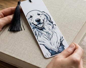 Golden Retriever Bookmark: 3D Raised Art