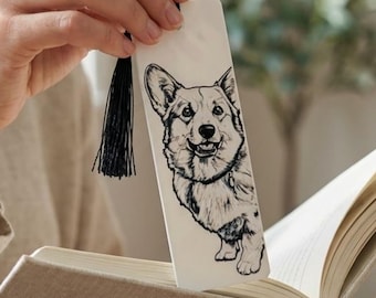 Corgi Bookmark: 3D Raised Art / Dog Mom Gift & Keepsake
